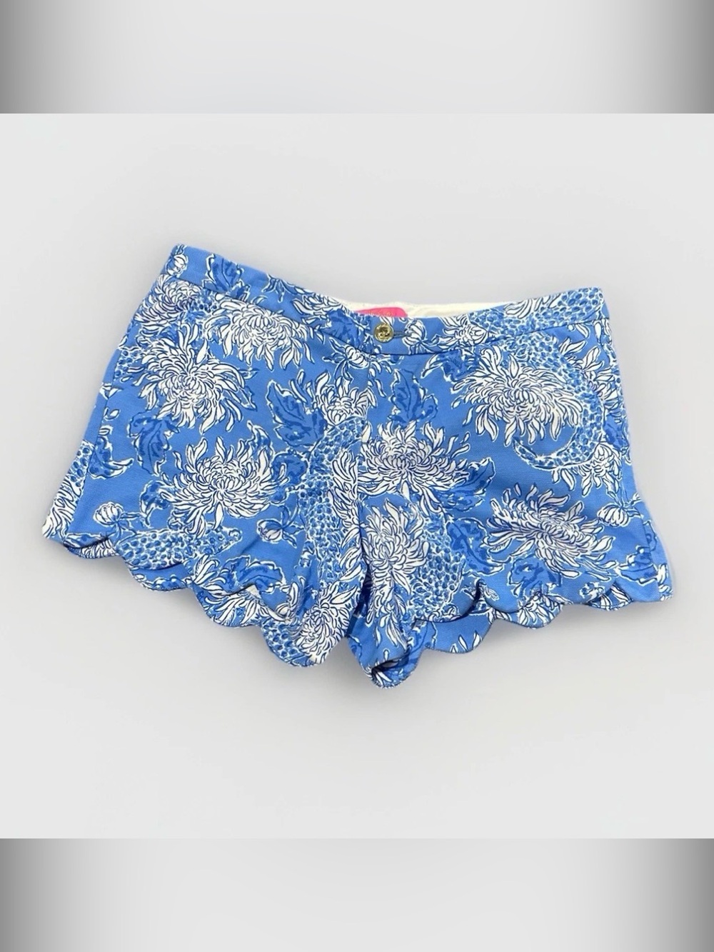 New Lilly Pulitzer Buttercup Knit Short Boca Blue Croc And Lock It Size 14
